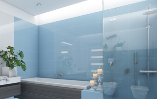 Badezimmer mit Duschkabine aus Glas - DUSBAD